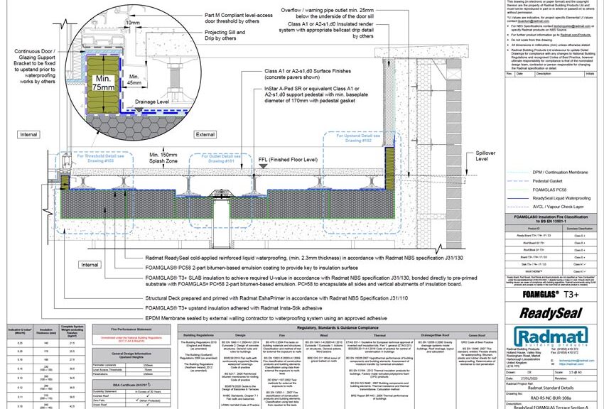 ReadySeal--FOAMGLAS-Warm-Terrace-section-108a CAD Detail